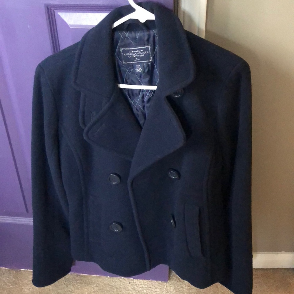 Navy peacoat